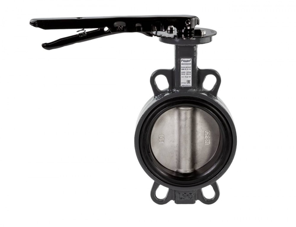 Затворы дисковые ЗДМ с рукояткой, корпус с центрирующими проушинами