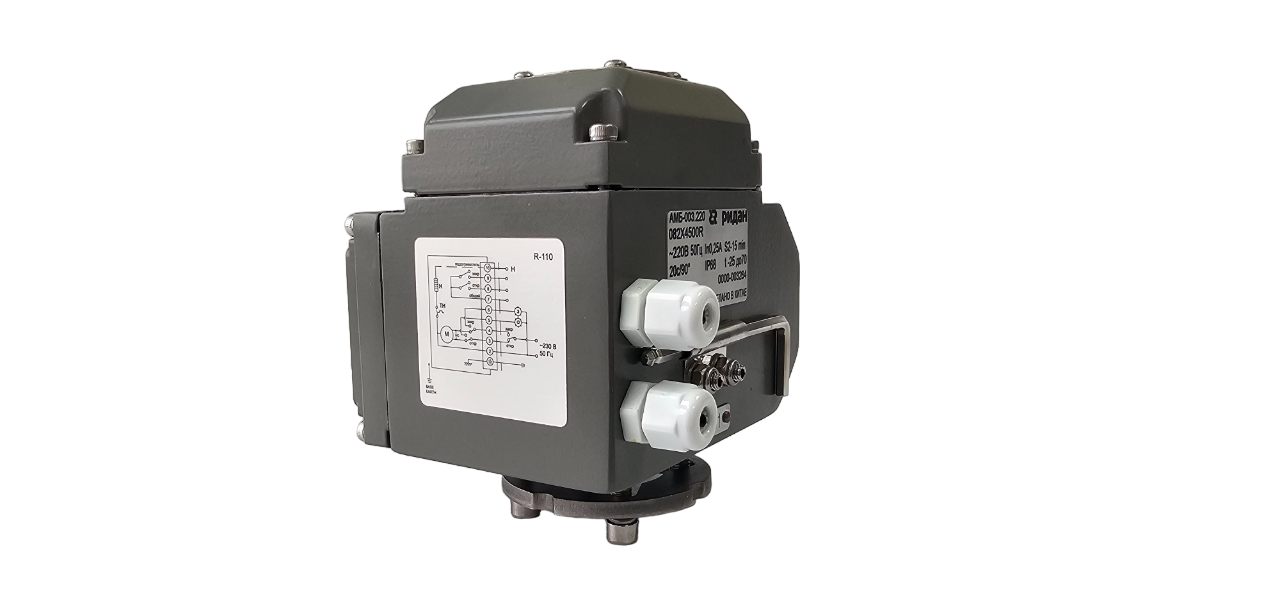 Ридан 082X4833R — Затвор дисковый ЗДМ с резьбовыми проушинами PN16, DN80, диск — чугун, с электроприводом 220В