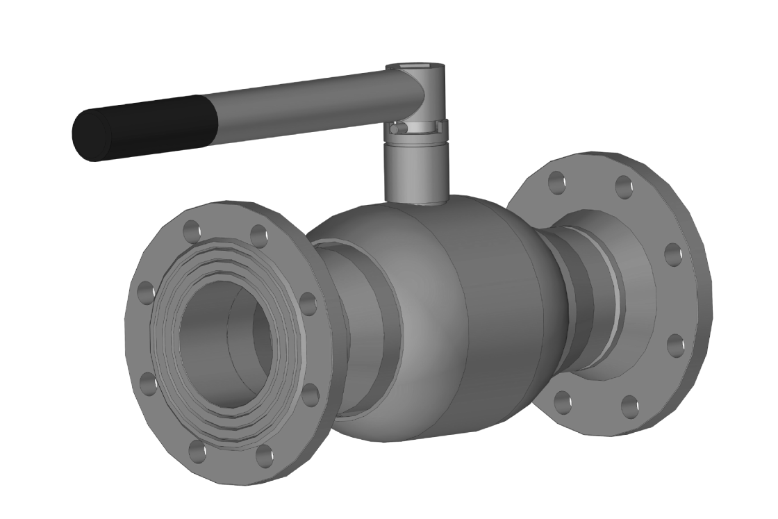 Ридан 065N1945R — RJIP Premium Кран шаровой FB FF DN125, PN25, H (фланцевый, с рукояткой, полнопроходной)