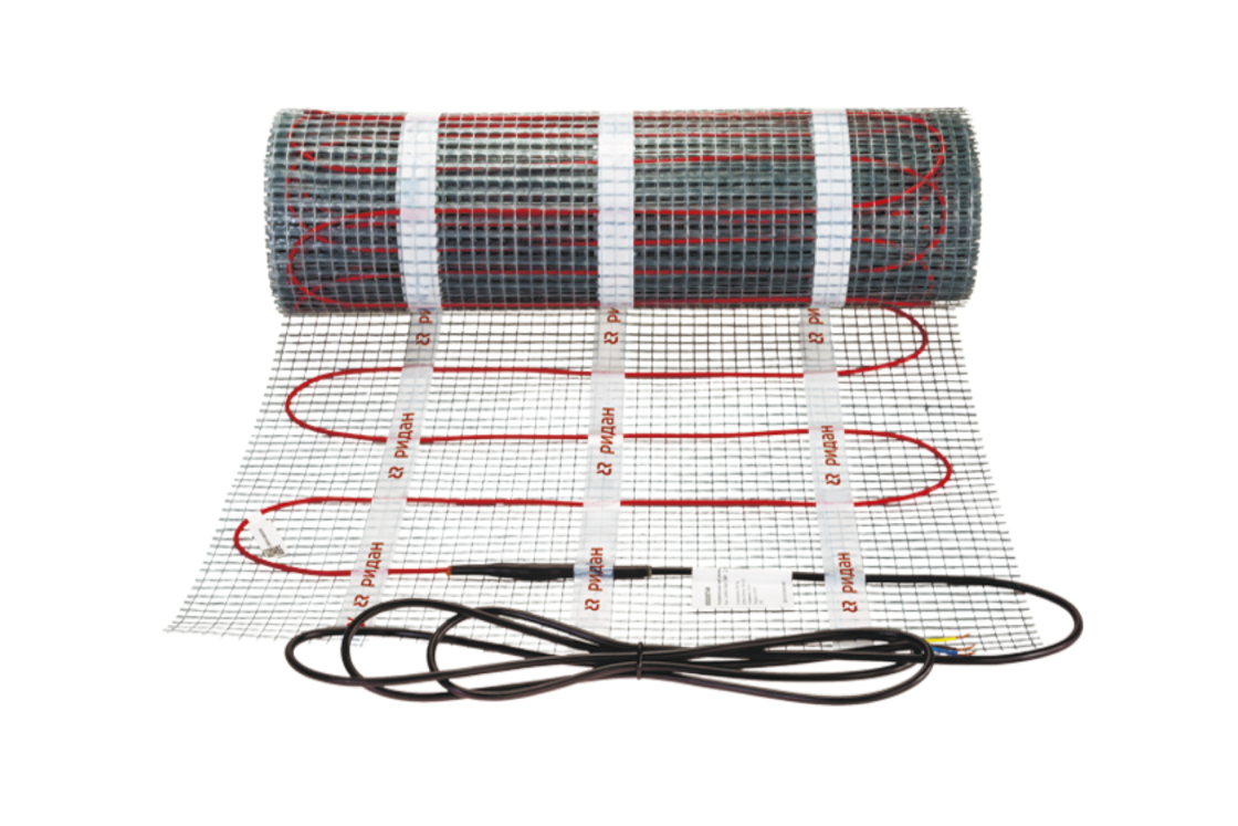 Ridan 21RT1075R — Розничный комплект для теплого пола: нагревательный мат Ridan TF-200 1 м² с терморегулятором Ridan Twist (черный)