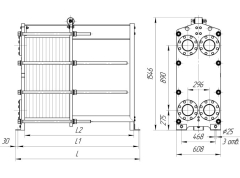 Теплообменник НН№41 ДУ 150 116-207 пластин 1,0 МПа