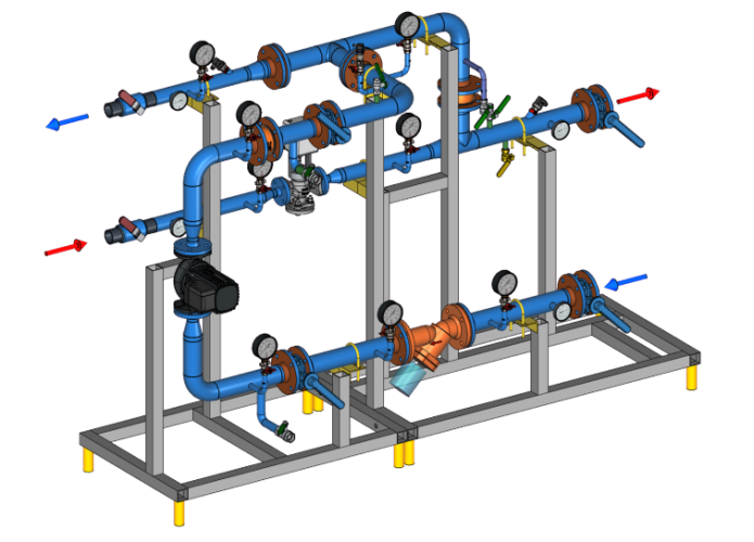 Ридан АУУ-С-ХХХ-YYY-С-S V3 - Стандартный узел управления системами отопления (вентиляции) 