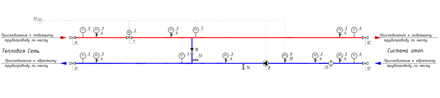 Ридан АУУ-С-ХХХ-YYY-С-S V3 - Стандартный узел управления системами отопления (вентиляции) 