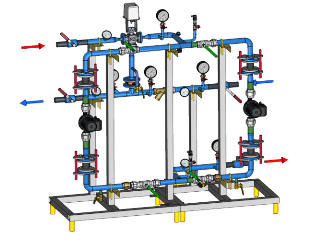 Ридан АУУ-С-ХХХ-ХХХ-С-R V2 - Стандартный узел управления системами отопления (вентиляции) 