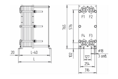 Теплообменник НН№12М ДУ 50 73-114 пластин